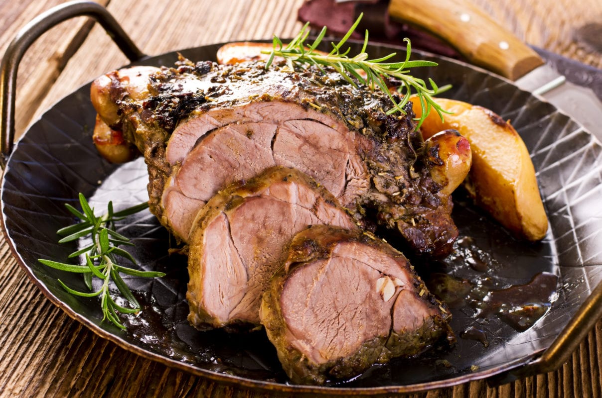 Lammbraten im Restaurant Gut Sarnow in der Schorfheide